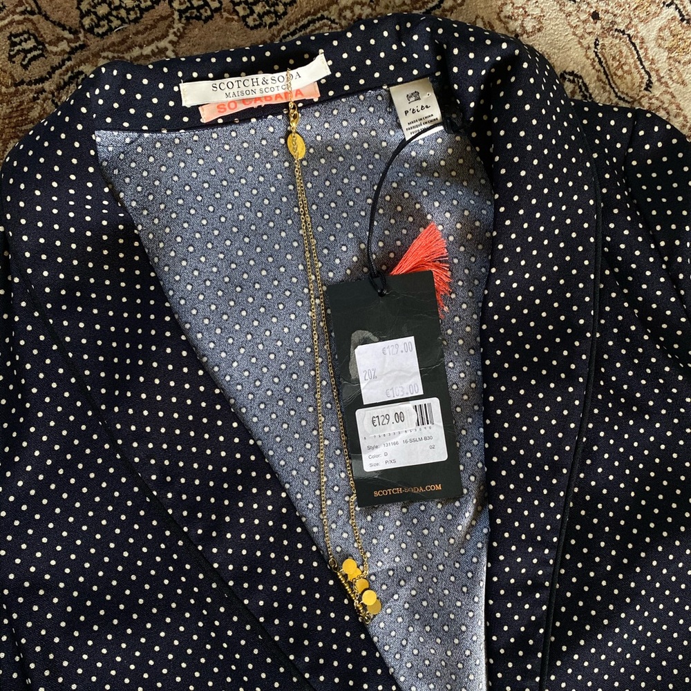Maison Scotch & Soda polka dot blazer XS NEW